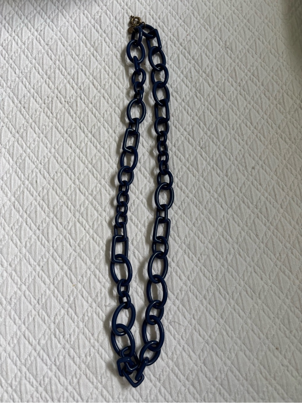 J. Crew Dark Navy Chunky Link Necklace